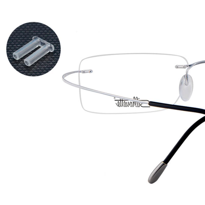 100 Peças Óculos Sem Aro Tampões Duplos de Borracha Buchas de Bloqueio Plástico para Óculos Pinos de Dupla Bucha Acessórios de Reparo para Óculos