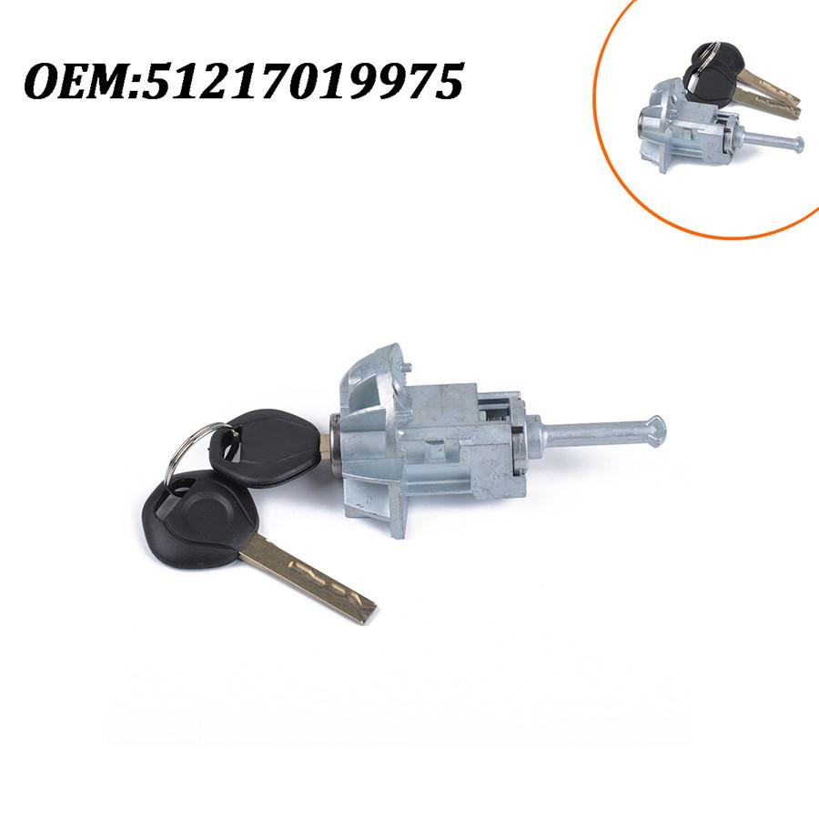 Left Driver Door Lock Cylinder Barrel Assembly for BMW E46 3 Series W 2 Keys 51217019975