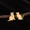 Stainless Steel Asymmetrical Tom and Jerry Women's Earrings