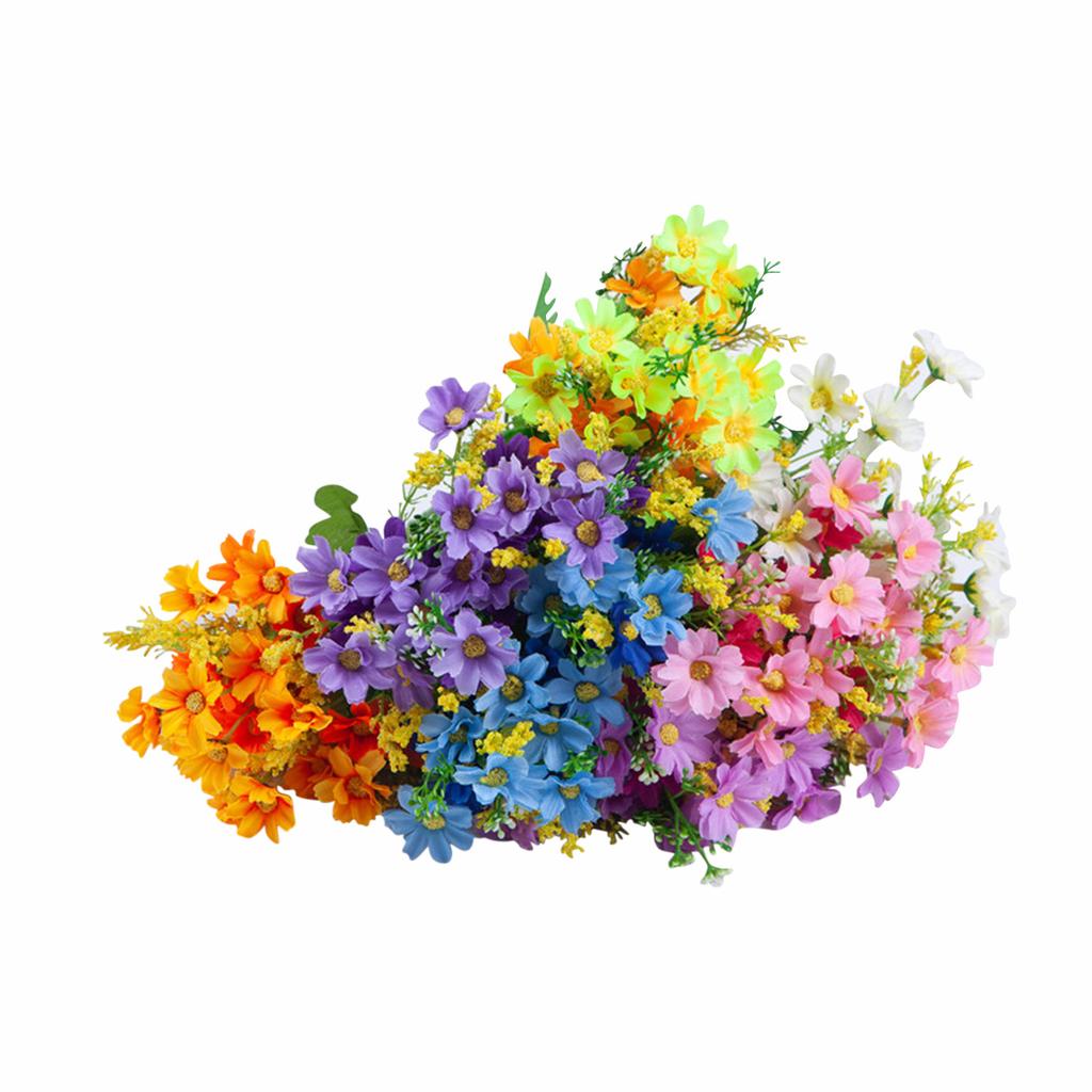 Artificial Flowers For Outdoors,6 Bundles Artificial Plants Outdoor, Fake Flowers, Uv Resistant Faux Plants, Outdoor Easy To Use