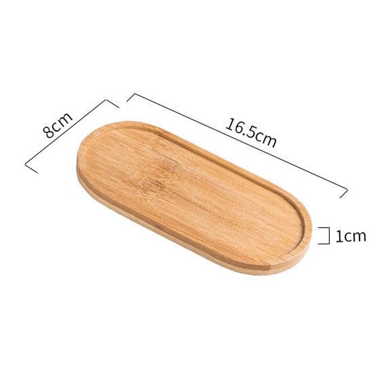 Natural Bamboo Wooden Organizer Tray Oval Rectangular Shape for Bathroom Counter Storage Jewelry and Skincare Display