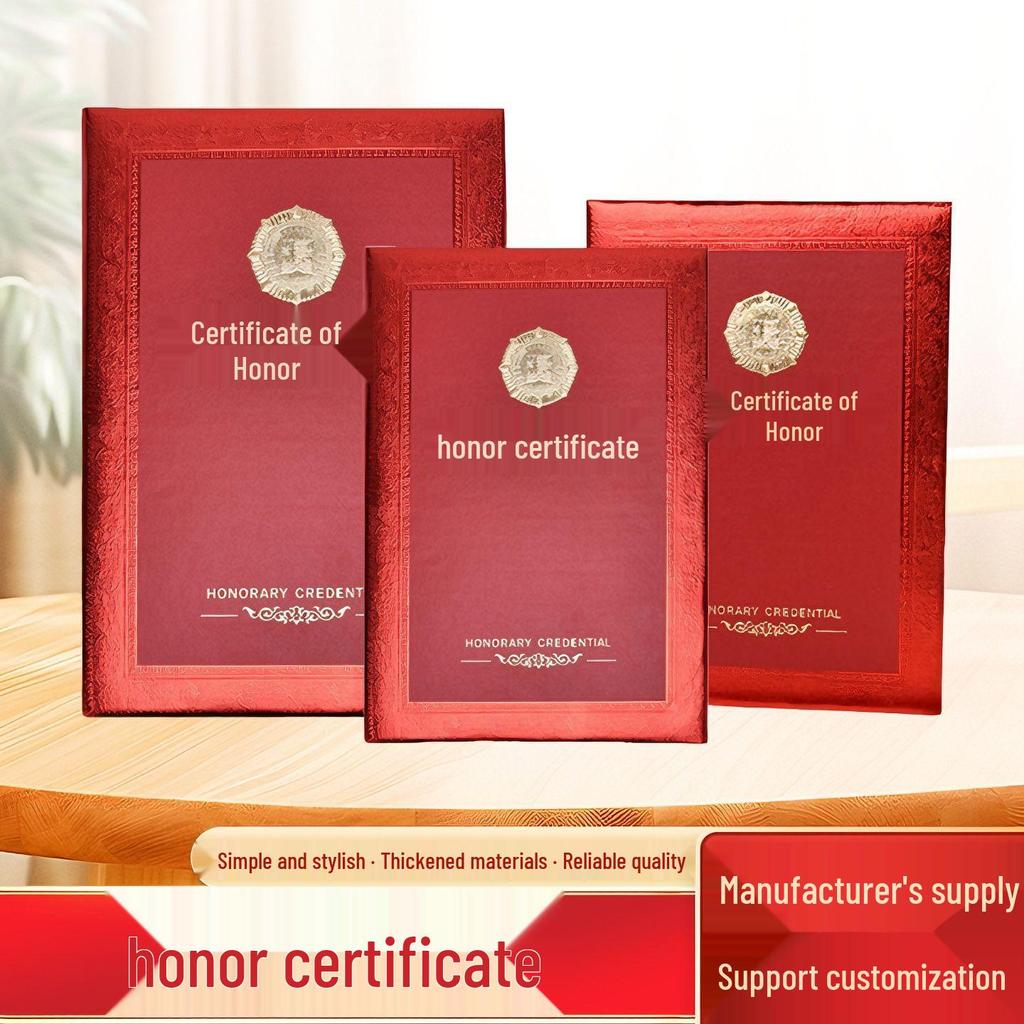 High-Grade Honor Certificate Covers with Inner Pages for Employee Appointment & Graduation - Pack of 10