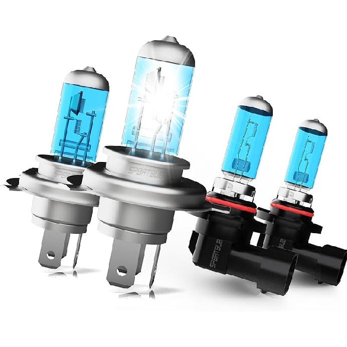 compatible with TOYOTA PRIUS 2010 2011 2012 2013 2014 2015 halogen headlight bulbs,9005/HB3/H10 High Beam + H11/H8/H9 Low Beams + h11 Fog Lights,
