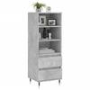 VidaXL Buffet haut Gris béton 40x36x110 cm Bois d'ingénierie 831504
