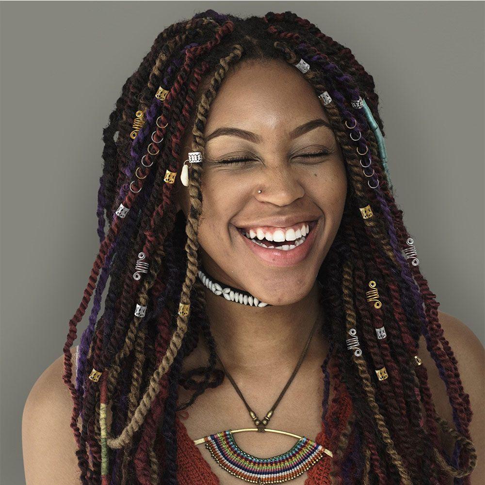 Women Braid Jewelry Gold Hair Rings Tubes Hair Cuffs Hair Decorations African Dreadlocks Hair Braid