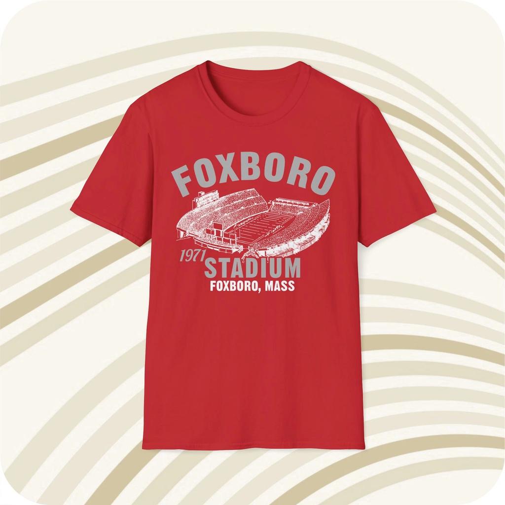 Foxboro Stadium 1971 Classic Cut Football T shirt - New England Patriots