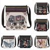 Yunnan exotic travel messenger bag elephant butterfly owl shoulder canvas small square bag
