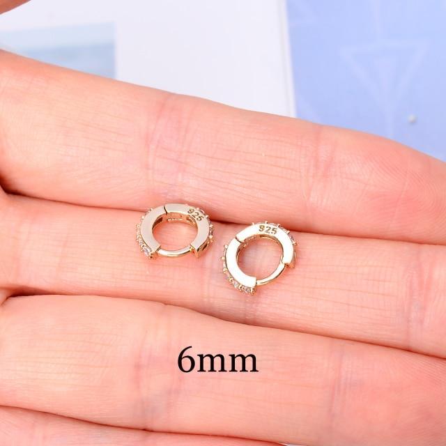 Small Girls Hoop Earring Tiny Ear Ring Cartilage Huggie Piercing Hoop Stud Conch Earlobe Tragus Circle Women Hoops
