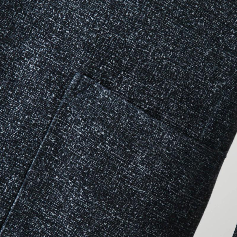 Pánské kostkované sako s klopami a dlouhým rukávem, ležérní sako, svrchník