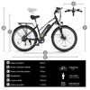 Elektrische fiets E-bike - HITWAY - Zwart - 28"- Afneembare Batterij 36V 12Ah - Shimano 7 Versnellingen - Elektrische Mountainbike + HITWAY Achtermand
