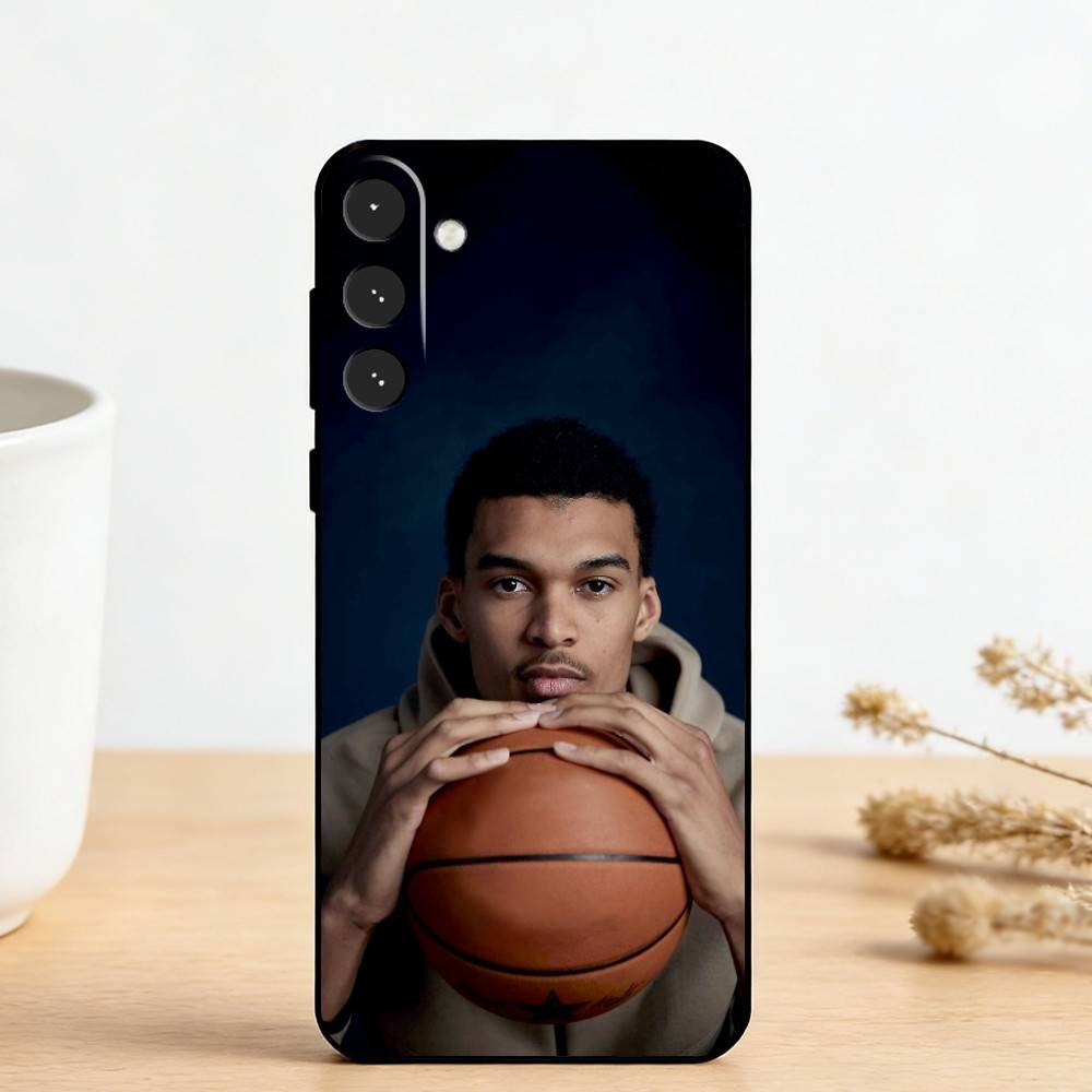 B-Basketball Star V-Victor W-Wembanyama Phone Case For Samsung Galaxy A73,A72,A71,A70,A53,A52,A51,Others Soft Black Cover