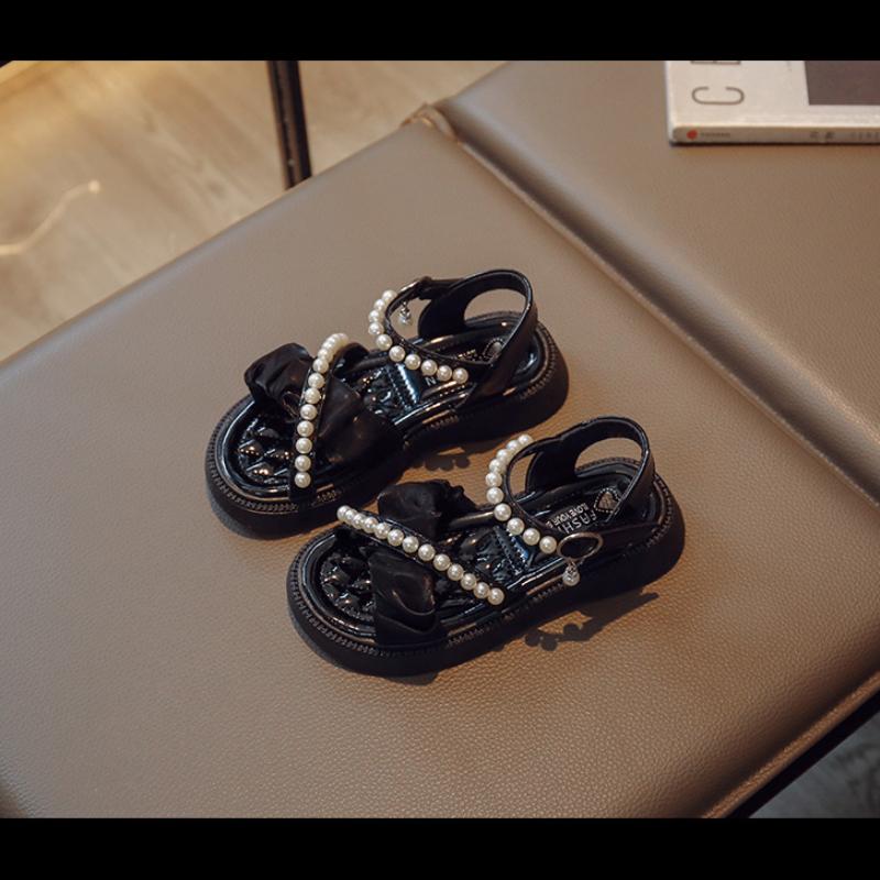 Children's shoes, girls' sandals, summer fashion, open toed flat princess shoes, little girls' student beach shoes