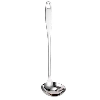 304 Stainless Steel Polished Flat Handle Soup Ladle