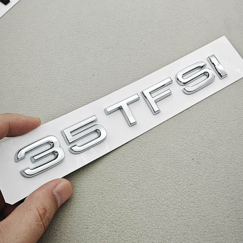 3D ABS Chrome Black Car Styling 30 35 TFSI Rear Trunk Badge Emblem For Audi A3 8V A4 B9 30TFSI 35TFSI Auto Exterior Accessories