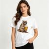 Wasbeer Die Bier Drinkt Unisex T-shirt Casual Zomer Korte Mouw Katoen Mode Harajuku Esthetisch Top Voor Cadeau