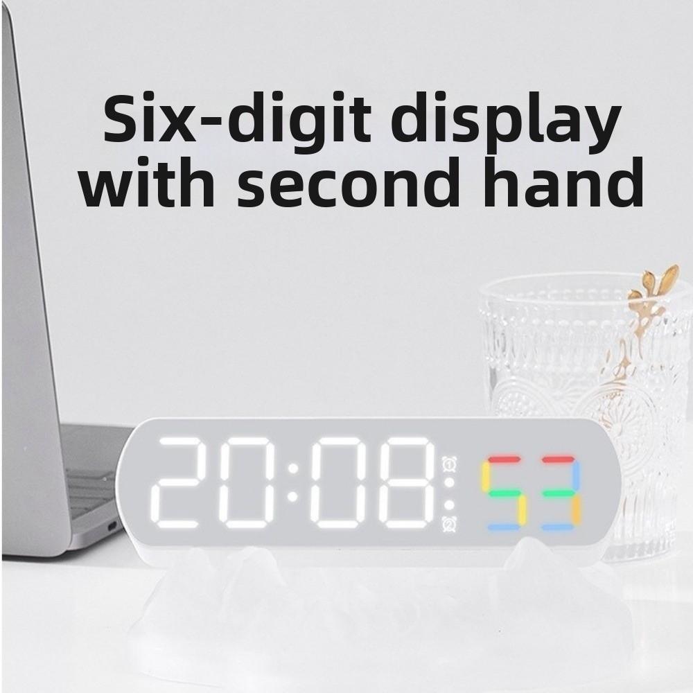 12/24 Hour Digital Alarm Clock Large Display Table Clock  Decoration Clock
