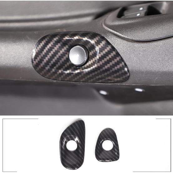 Door Lock Switch Button Frame Compatible with Chevy Corvette C6 2005-2013, Inner Door Push Button Trim, Door Release Switch Button Trim Cover Bezel