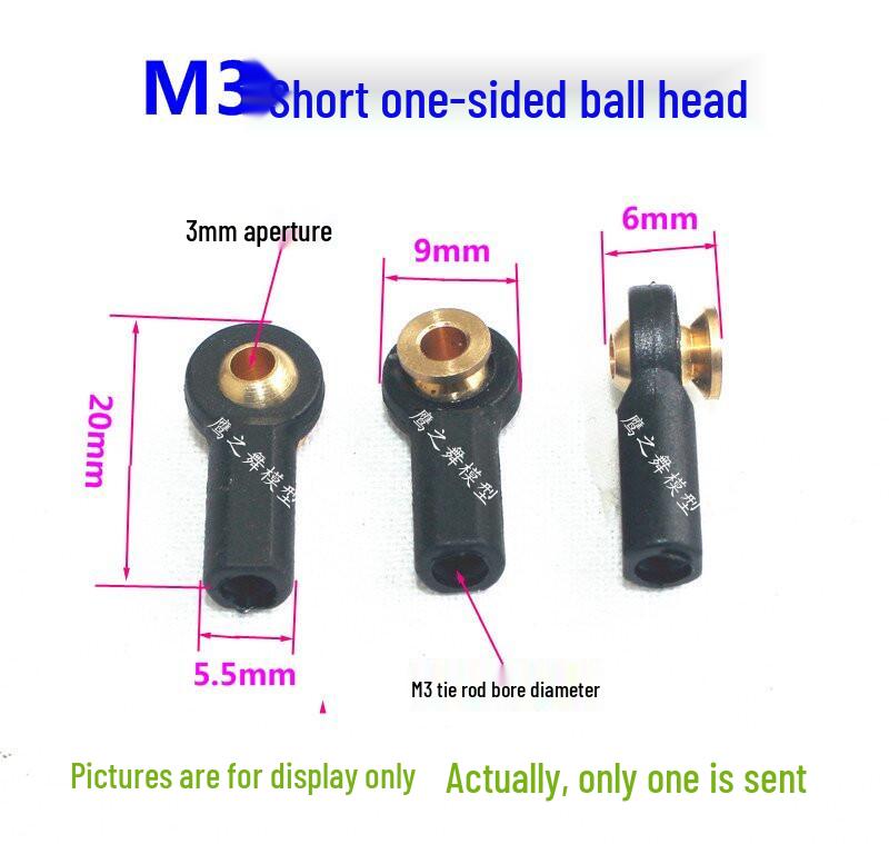 M2/M2.5/M3 Plastic Universal Ball Joint Buckle for Model Robot Servo Actuator
