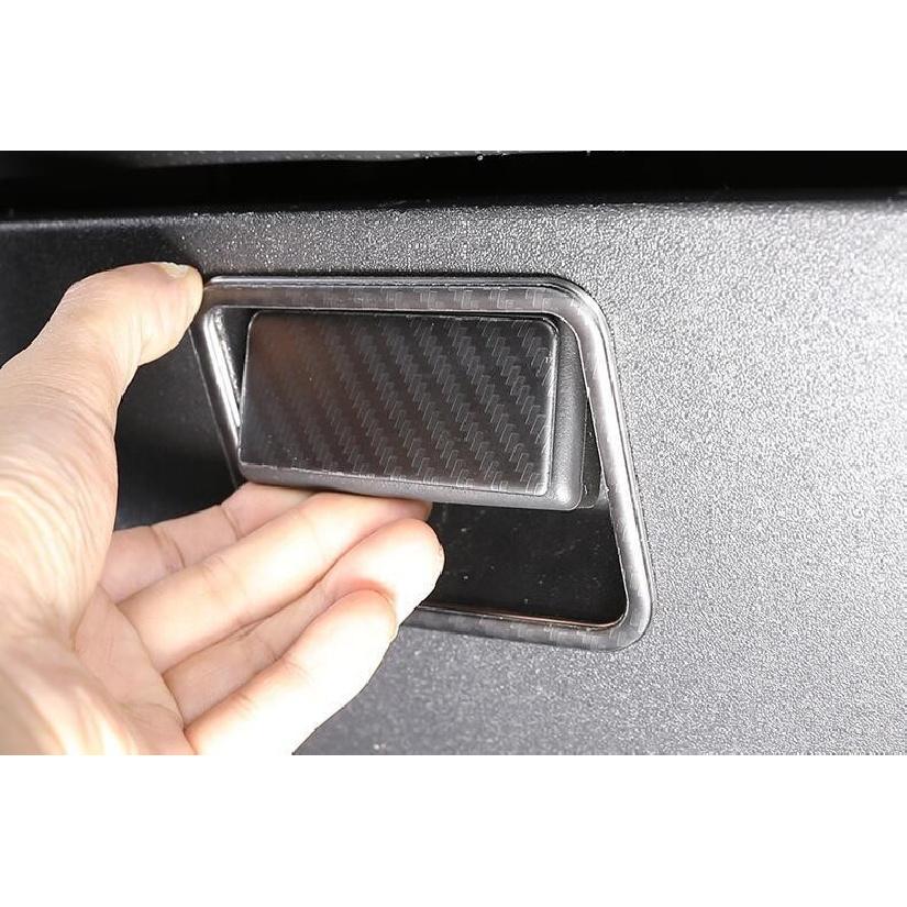 For Toyota FJ Cruiser 2007-21 Carbon Fiber Co-Pilot Storage Box Handle Bowl Trim