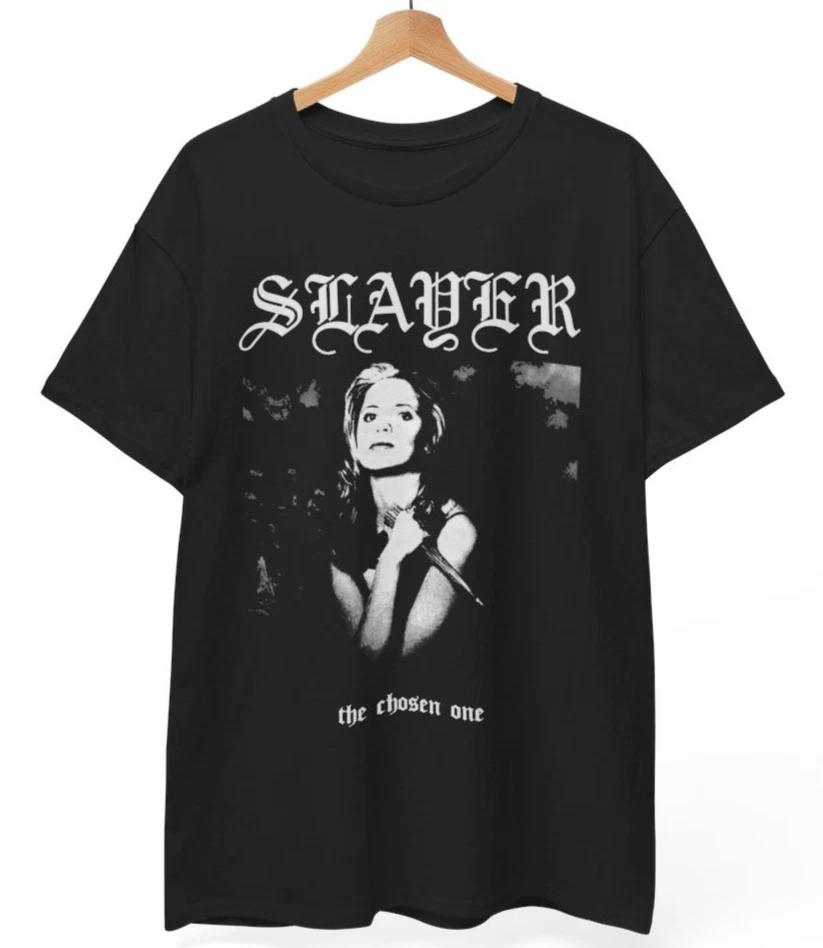Футболка Slayer Баффи - Истребительница вампиров Металл Хоррор 90-е ТВ Унисекс 2XL