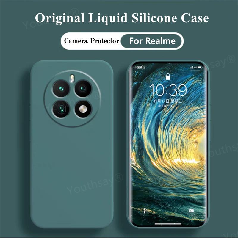 Per Custodia Cover Realme 12 Plus Realme 12+ 5G Funda Coque Morbida Silicone Liquido Custodia Protettiva per Telefono Realme 12+ Pro Plus