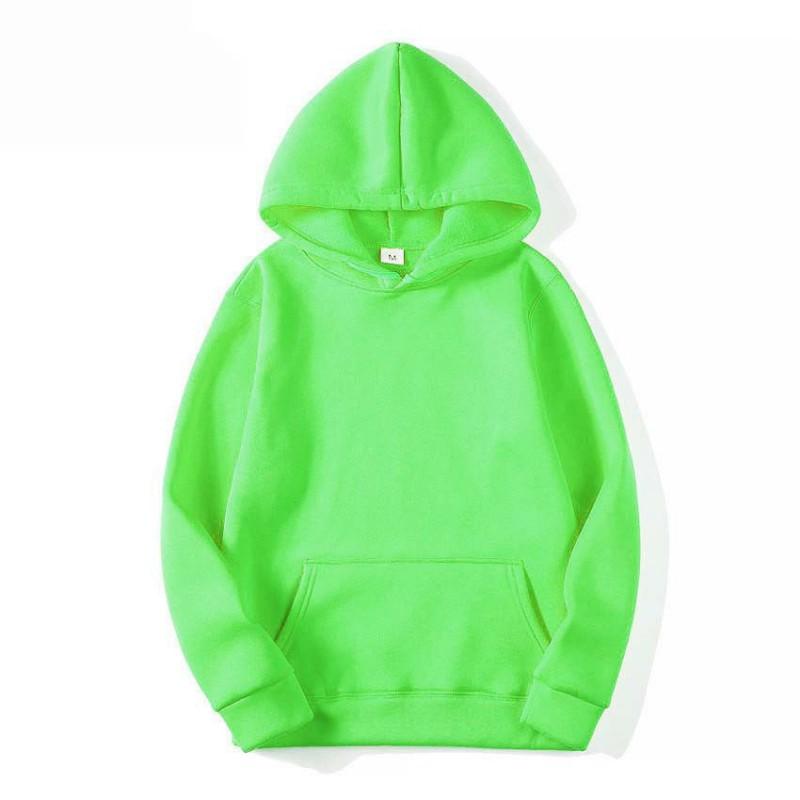 Mens Winter Hooded Sweatshirt Thick Fleece Lined Oversized Pullover Casual Long Sleeve Top In Solid Colors