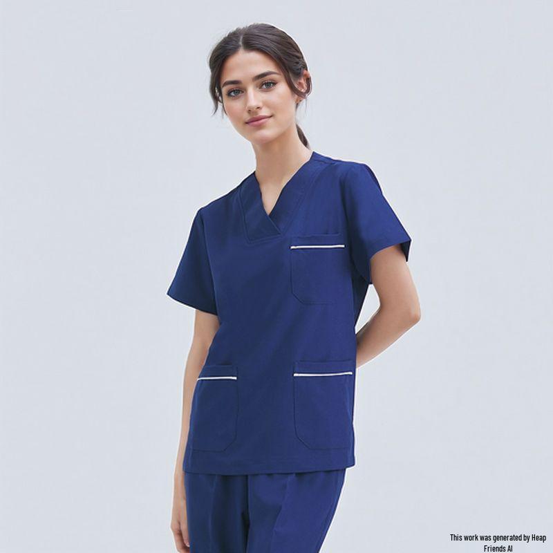 Ledinio šilko antistatinis šveitimo kostiumas odontologams ir gyvūnų gydytojams