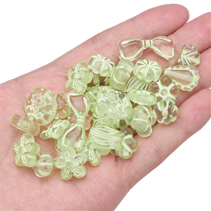 Acrylic Transparent Mixed Beads for DIY Jewelry: Phone Chains, Bracelets, Pendants, and Accessories.