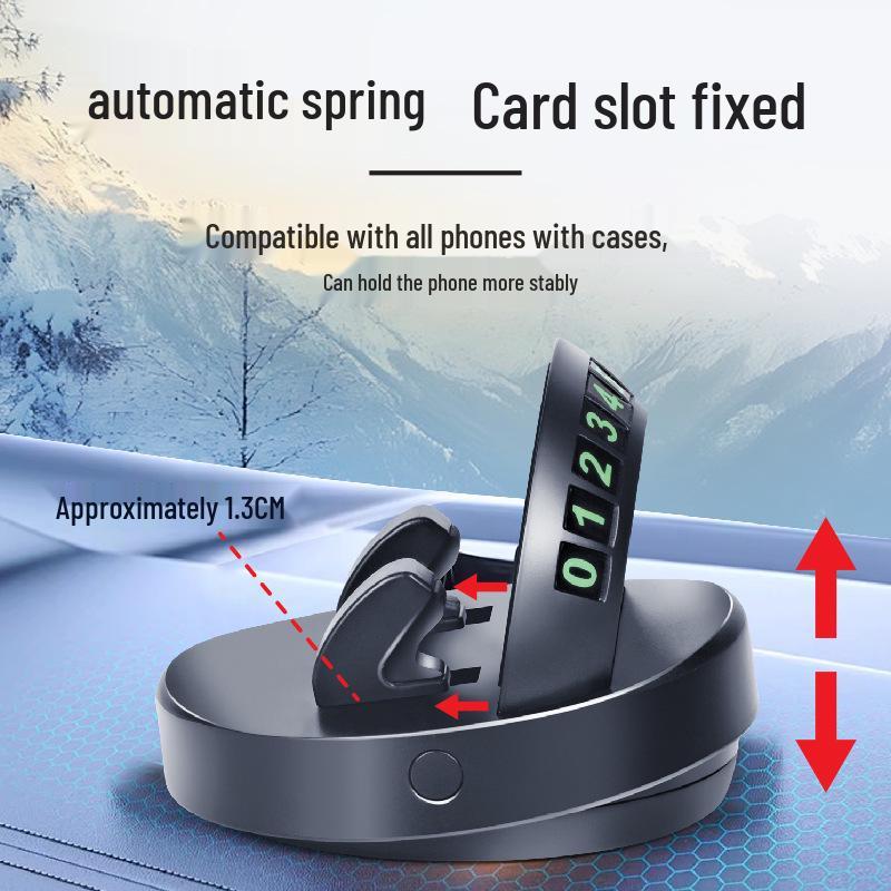 360° Rotating Dashboard Phone Holder with Parking Sign Adhesive