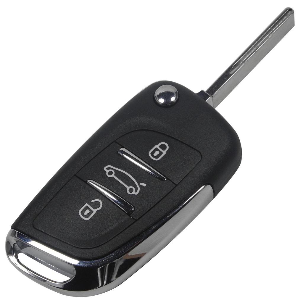 Compatible Folding Key for DS XTLC4L Model: 3-Button Remote Control, 433MHz, 46 Chip
