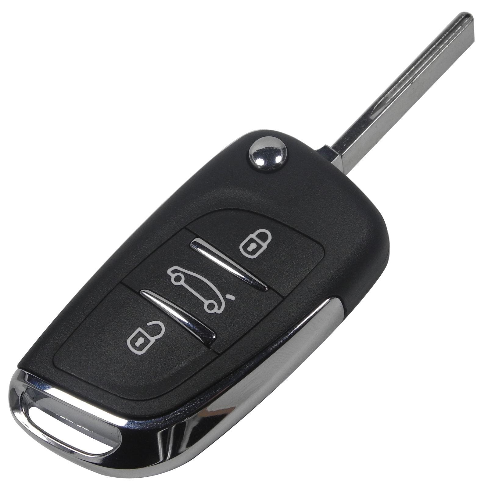 433MHz 3-Button Folding Remote for Citroen DS New Elysee with 46 Chip