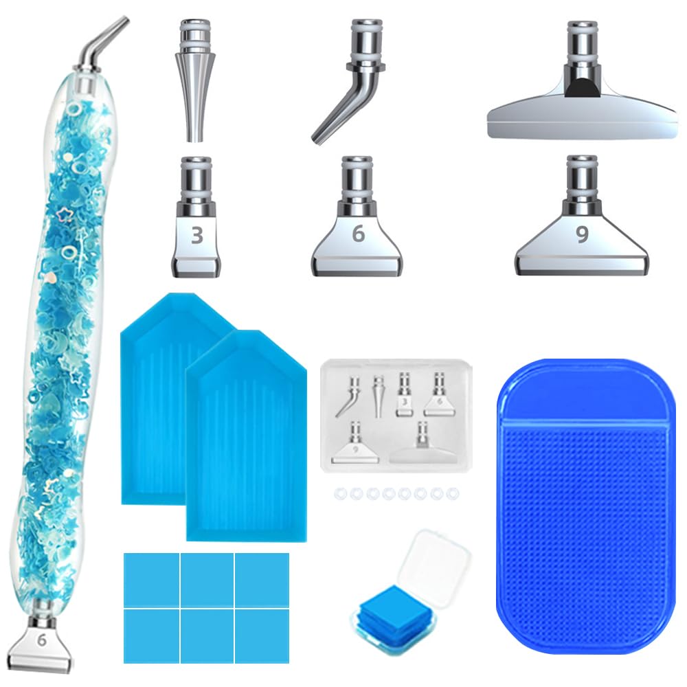 SENHAI Caneta de Arte Diamante Arte Diamante Caneta de Arte Diamante com Aço Inoxidável Personalizado Acessórios de Arte Diamante 5D para Kit de Artesanato de Pintura DIY, Ferramentas,