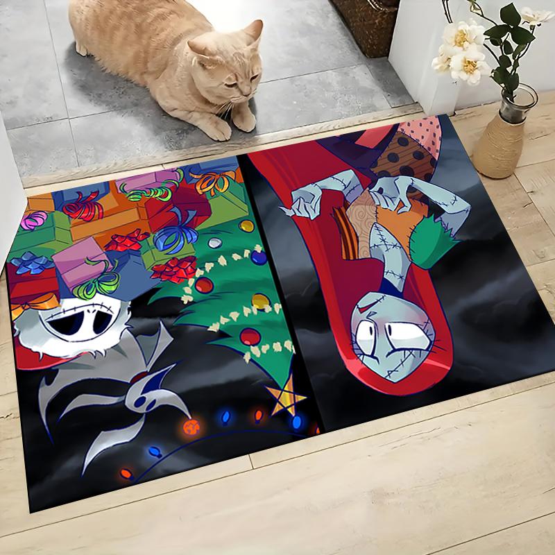 1Pc Christmas Jack Skellington Carpet Rug Soft Washable Antislip Home Living Room Sofa Mats Personalized Christmas Rug