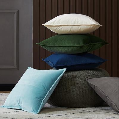 Hemmed Velvet Pillowcase Solid Color Nordic Ins Style Home Sofa Pillowcase
