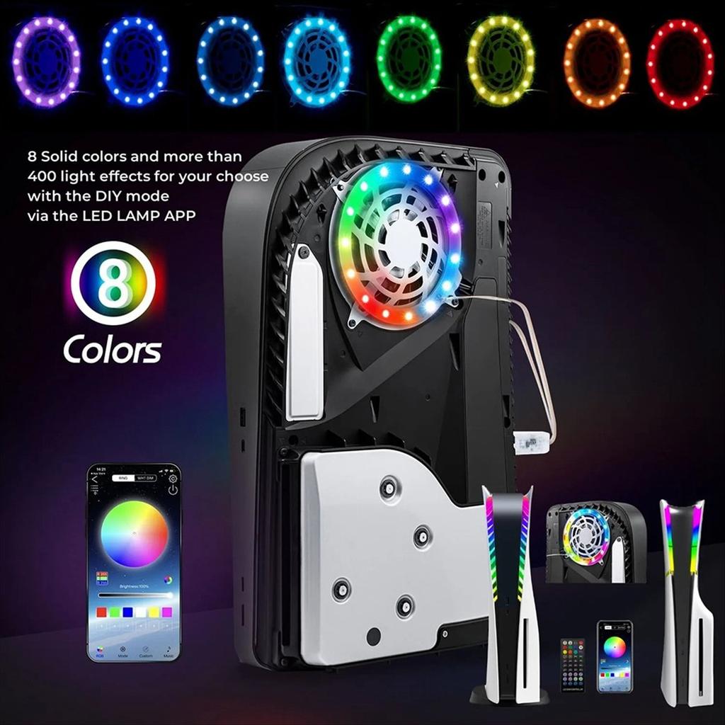 2025 New RGB LED Light Strip for / Slim Console, IR Remote/APP/USB 3 Methods, DIY Decoration Accessories