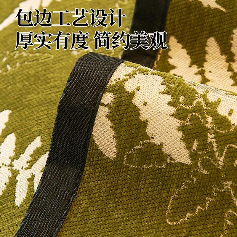 Copridivano Universale Antiscivolo Tipo Dritto per Tutte le Stagioni Cuscino per Divano di Alta Qualità in Ciniglia Bordo Nero Jacquard Set di Cuscini per Divano
