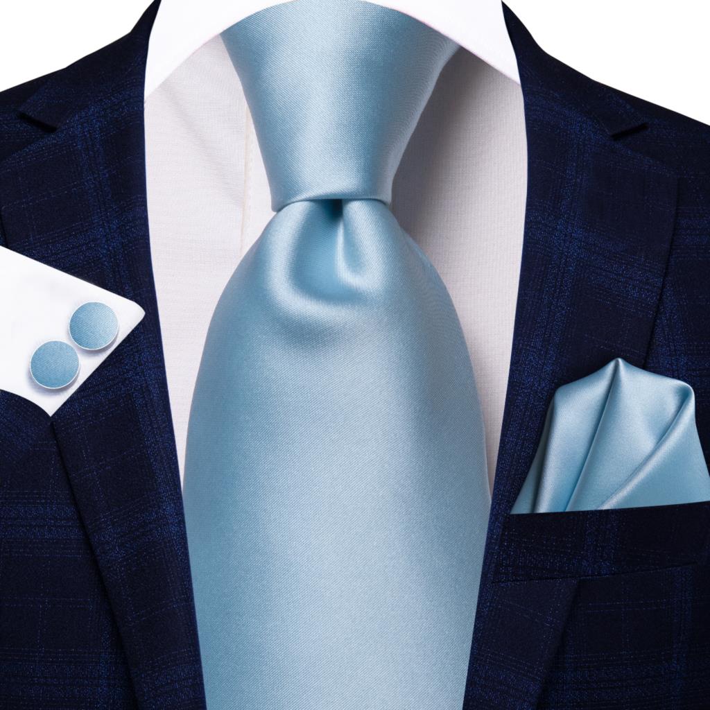 Hi-Tie Navy Blue Striped Silk Wedding Tie For Men Fashion Design Gift Men Necktie Hanky Cufflink Set Business Party Dropshiping