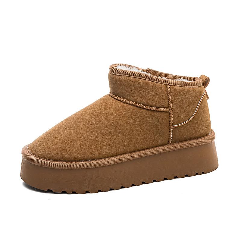 Winter New Thickened Velvet Snow Boots Women's Warm Cotton Boots Versatile Non-slip Bread Cotton Shoes