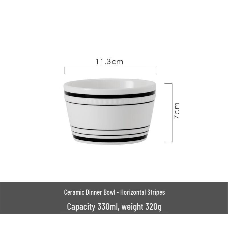 GOYN White Ceramic Rice Bowl Set