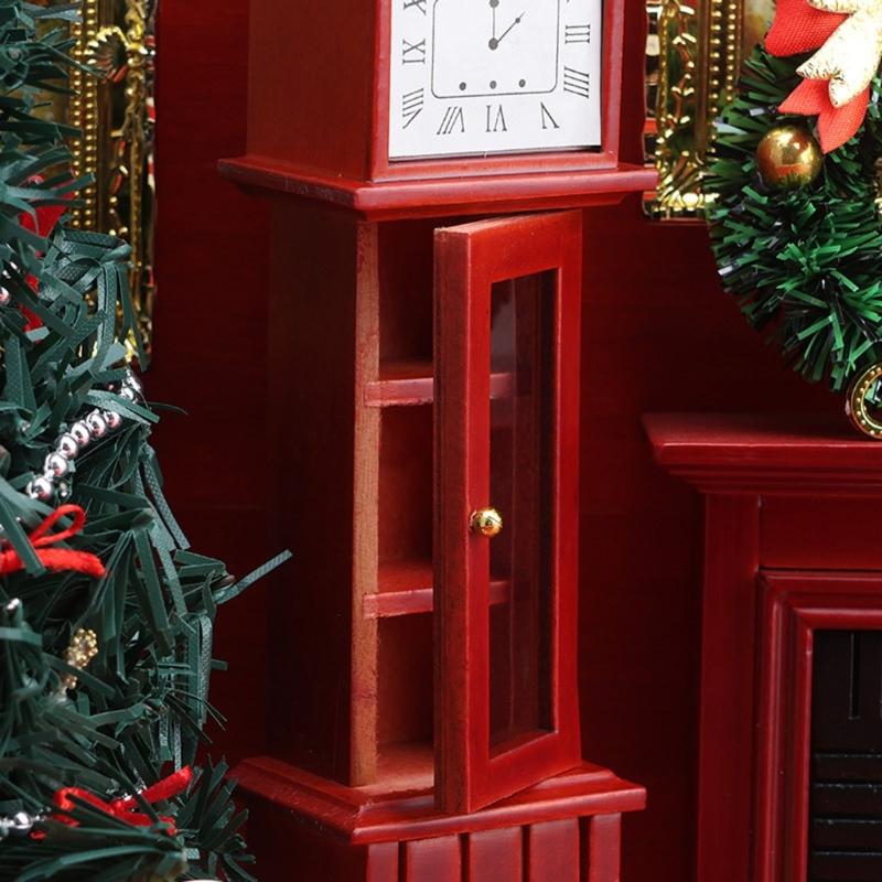 Nostalgic Miniature Floor Clock Dollhouses Accessory for Retro Enthusiasts and Unique Home Decors