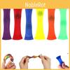 Colorful Stretch Mesh Bead Squeeze Toy Stress Relief Braided Net Tube With Marble 10.5cm Size