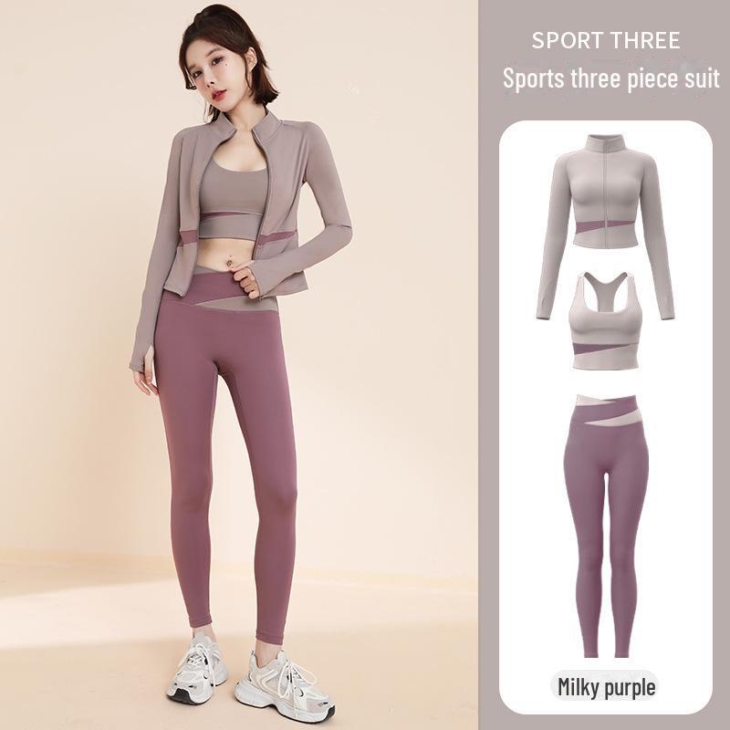Women's Yoga Fitness Sportswear Set - Yoga Tops & Running Suits with Sun Protection.