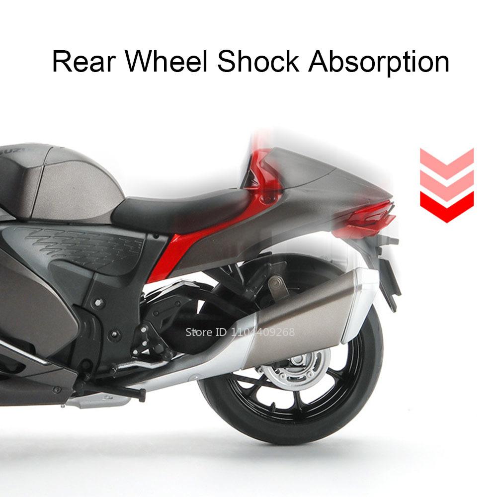 Scale 1:9 SUZUKI HAYABUSA Motorcycle Model Toy Alloy Body Linkage Steering Shock Absorption Motor Models Collection Gifts Boy