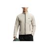 FILA Solid Color Casual Loose Hooded Zipper Long Sleeve Waterproof Windproof Jacket Men Jacket Garden-Gray A11M417708F-GY