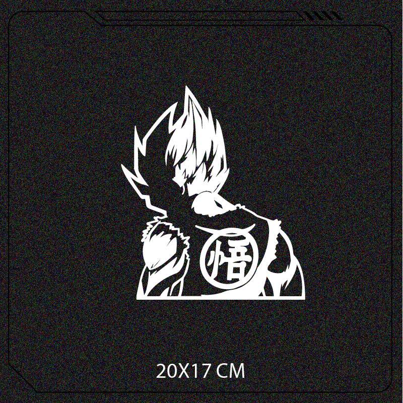 Dragon Ball Goku Vegeta Reflective Sticker Car Body Modification Sticker Motorcycle Front Windshield Sticker