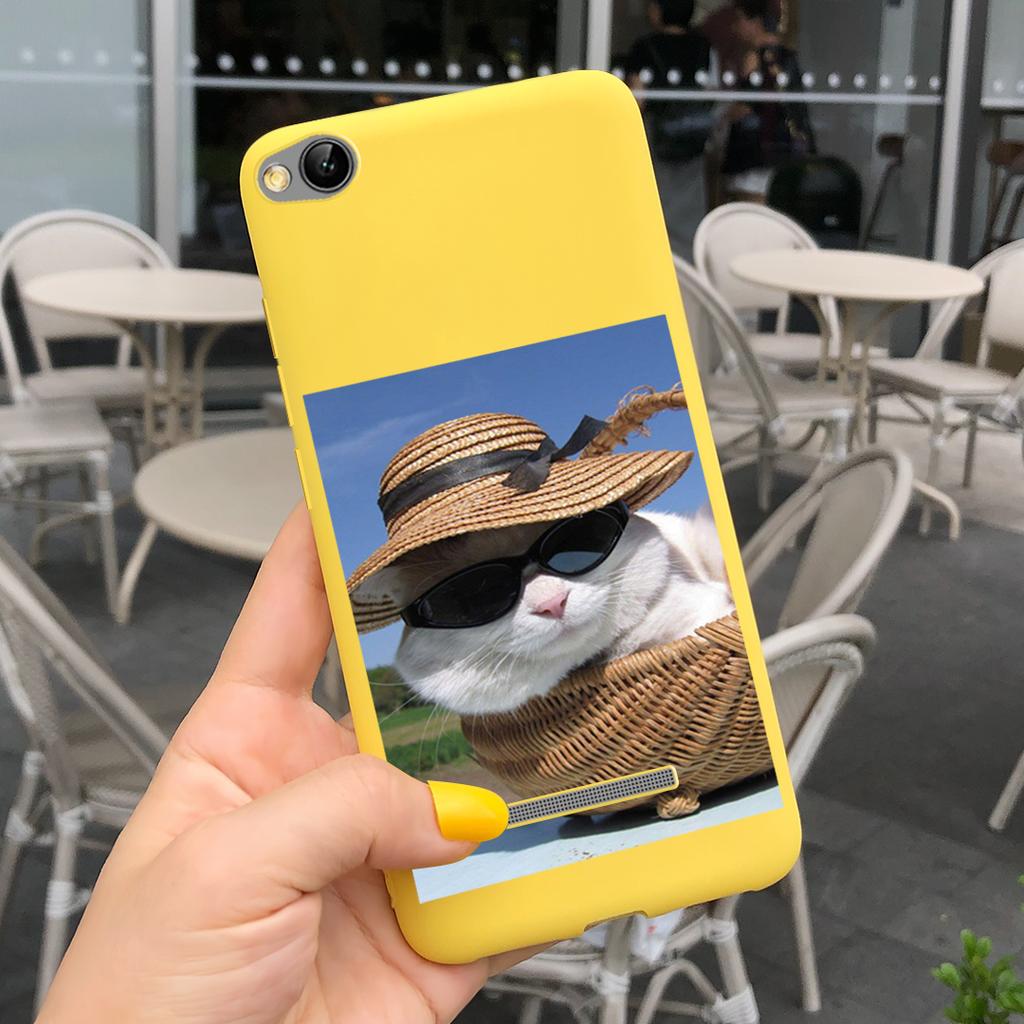 Phone Case For Xiaomi Redmi 4A 5A 6A 7A Case Lovely Cartoon Silicone Cover Candy Color Soft Funda For Redmi 4a 5 a 6a 7a Coque