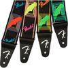 Fender Strap Neon Monogrammed Strap, Yellow/Pink