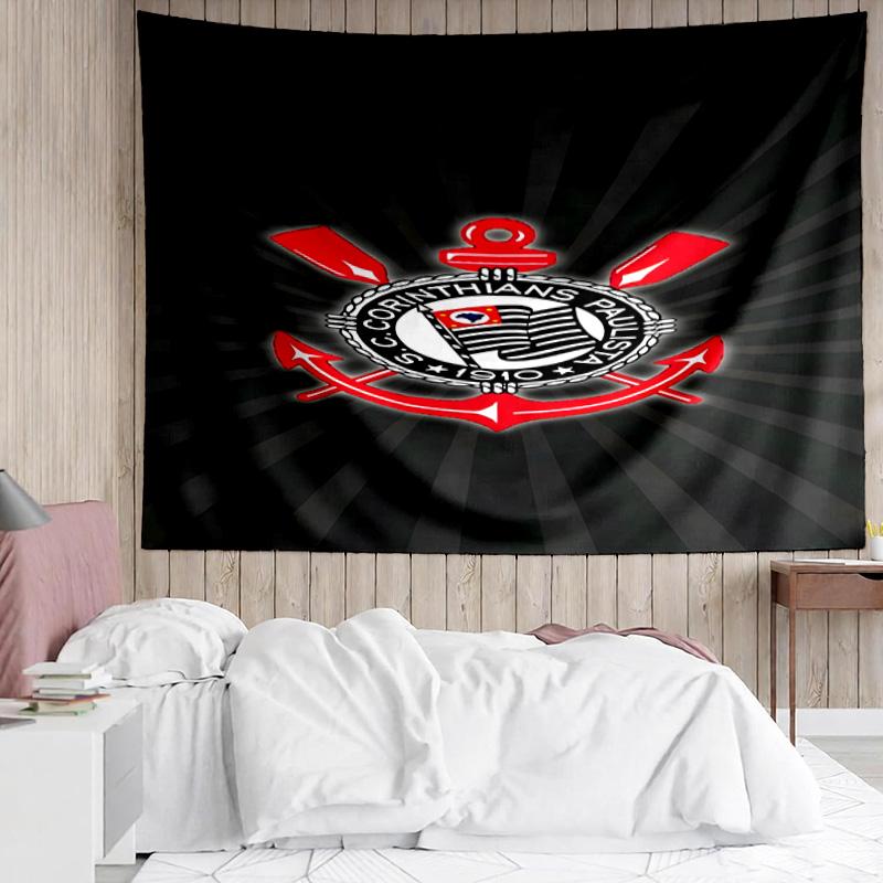Sport Club Football Crest Printed Printed Tapestry, for Bedroom,Livingroom, dormitory, Large Wall Decor, Fabric Decor Fan Birthday Gifts
