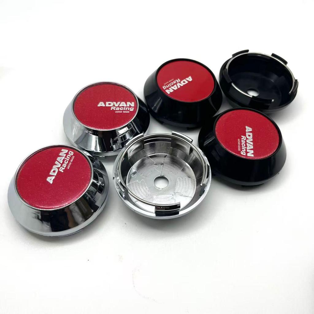 ASS1 4pcs/lot 60mm 64mm 65mm 68mm 69mm ADVAN Racing Car Wheel Center Hub Caps Wheel Center Cap Decoration Auto Styling Rim Hub Cap