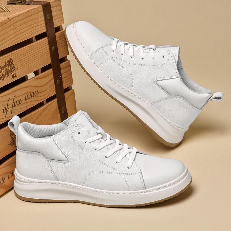 Pánská ležérní obuv z pravé kůže, vysoce kvalitní outdoorové tenisky, módní obuv pro řízení, chůzi a tenis, všestranná pánská skate obuv